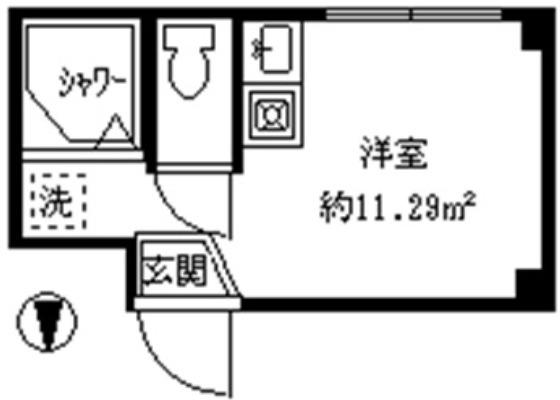 プレシャス野方(ワンルーム/3階)の間取り写真