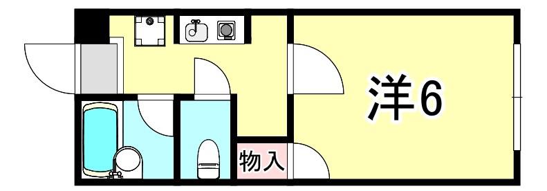 ハイツエアリー(1K/2階)の間取り写真