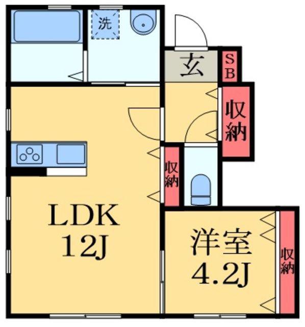 カムフォート五井(1LDK/1階)の間取り写真