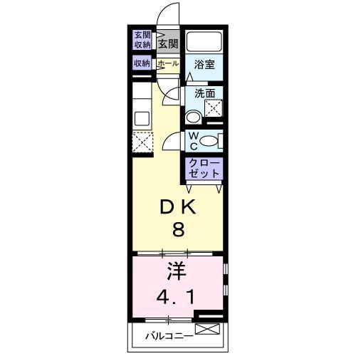 フレーシュメゾンF・M(1DK/2階)の間取り写真