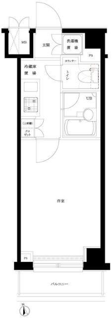 ルーブル大森六番館(1K/6階)の間取り写真