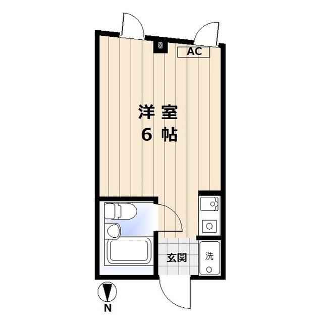 飯塚マンション(ワンルーム/3階)の間取り写真