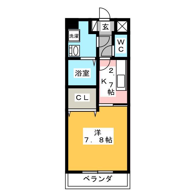 ジョイフル M3(1K/1階)の間取り写真