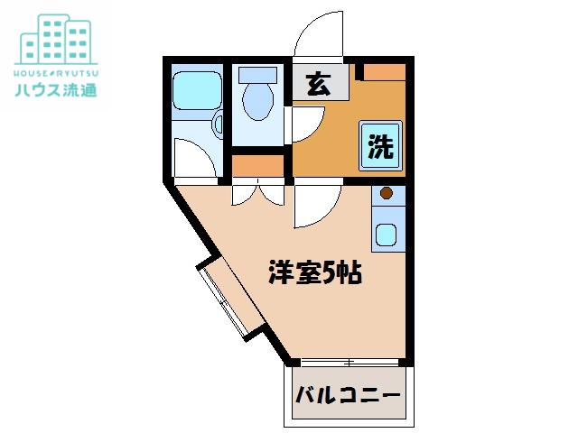 ディノ大浦(ワンルーム/2階)の間取り写真