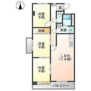 サンロレンツォ(3LDK/5階)の間取り写真