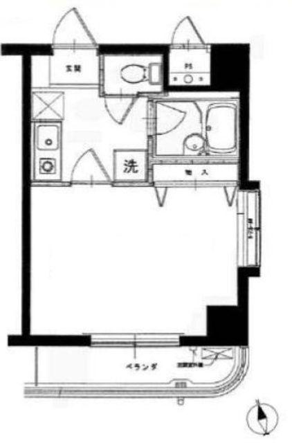 MAISON S.K.M(1K/3階)の間取り写真