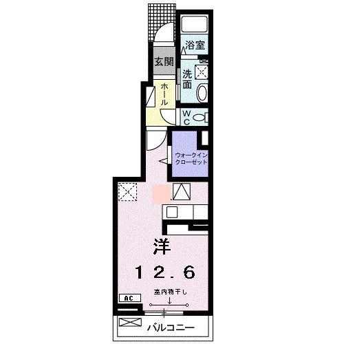 ルミエール(ワンルーム/1階)の間取り写真