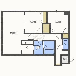 モデュロール(2LDK/2階)の間取り写真