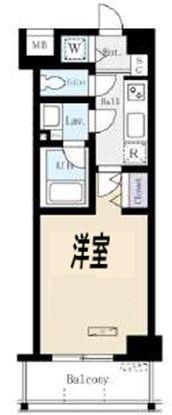 ドゥーエ向島(1K/2階)の間取り写真