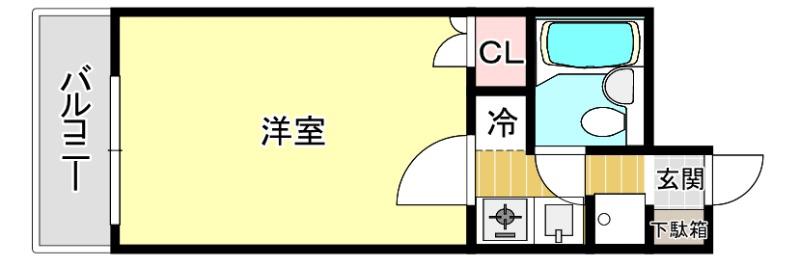 ダイアパレス博多駅南(1K/8階)の間取り写真