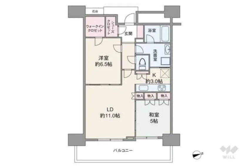 ブリリアタワー品川シーサイド(2LDK/20階)の間取り写真