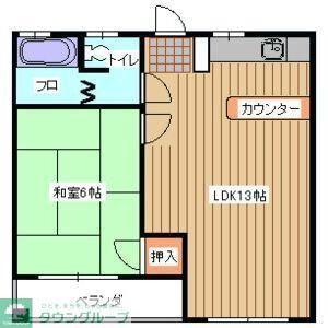 グレースマンションやまざき(1LDK/1階)の間取り写真