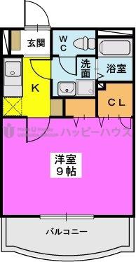 ソフィアパレス(1K/2階)の間取り写真