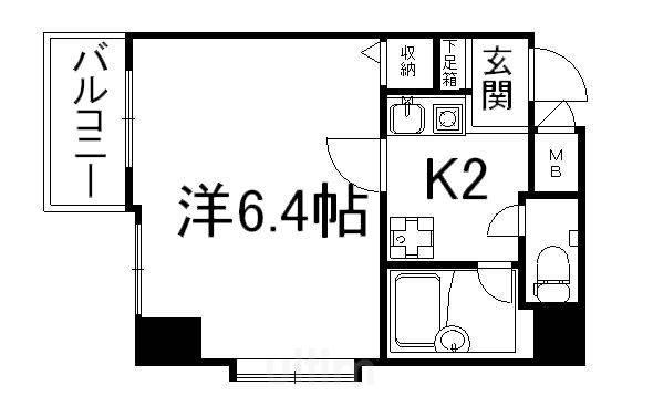 ベラジオ四条堀川(1K/10階)の間取り写真
