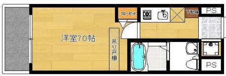 セレニテ本町ROJI 02(1K/9階)の間取り写真