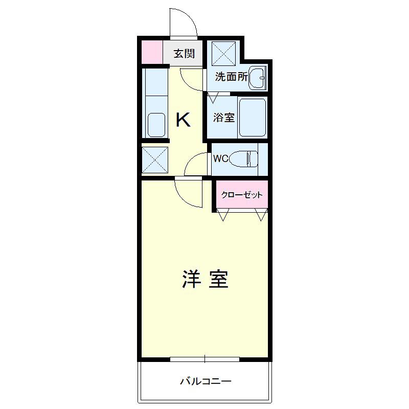 MONATISI(1K/4階)の間取り写真