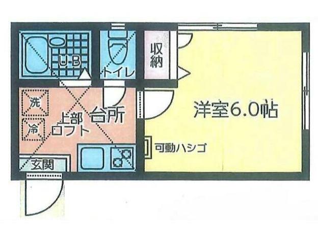 コフレ東小倉(1K/1階)の間取り写真