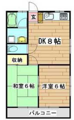 駒崎ハイツ(2DK/1階)の間取り写真