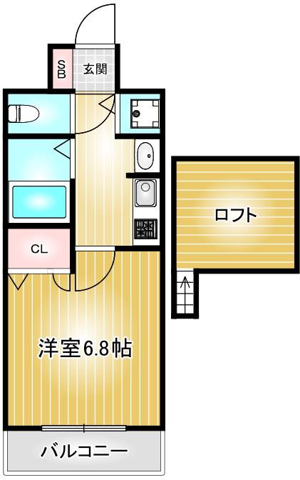 プレサンス千種駅前ネオステージ(1K/8階)の間取り写真