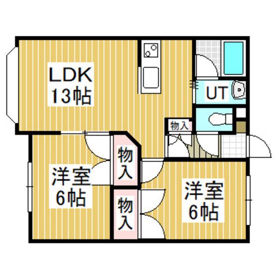 ドリームマンション(2LDK/3階)の間取り写真