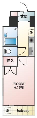 第3富士ビル(1K/3階)の間取り写真