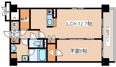 サニープレイス西芦屋2号館(1LDK/9階)の間取り写真