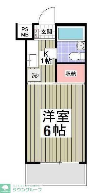 シャートール田口戸塚I棟(1K/1階)の間取り写真