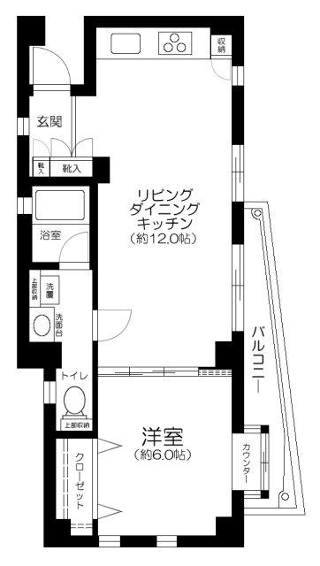 アクティス都立大(1LDK/3階)の間取り写真