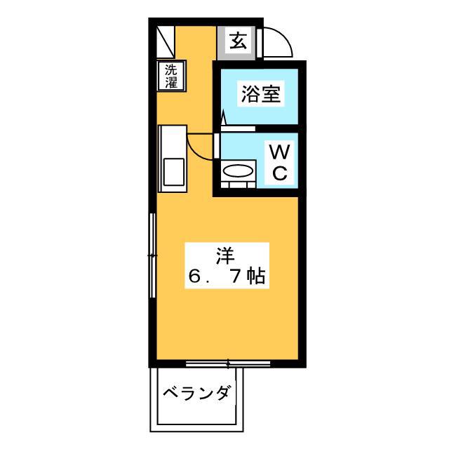 ステューディオ蕨(ワンルーム/3階)の間取り写真