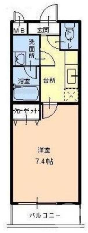 フジパレス愛泉(1K/3階)の間取り写真