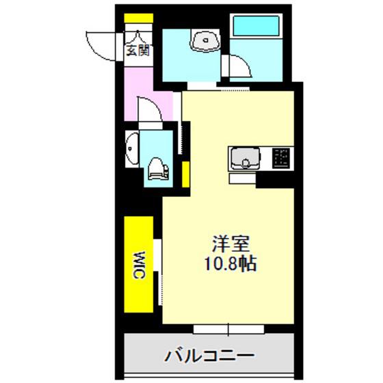 カーサ フェリス(ワンルーム/3階)の間取り写真
