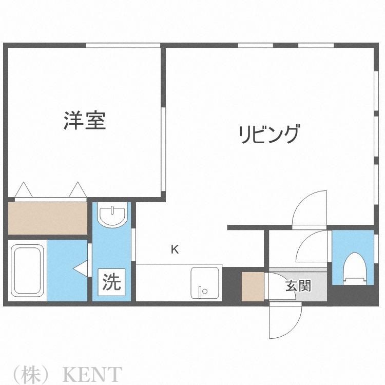 ルミエールタカギ(1LDK/2階)の間取り写真