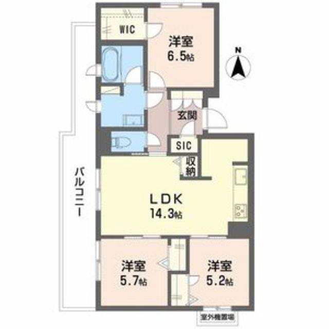 グラン ノーブル(3LDK/4階)の間取り写真