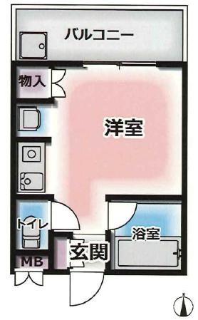 元町MGレジデンスIII(ワンルーム/7階)の間取り写真