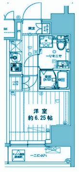 レガリス品川サウス(1K/10階)の間取り写真