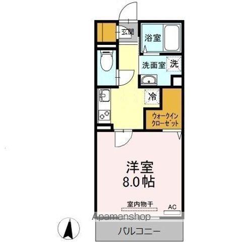 D-ROOMATAKA(1K/2階)の間取り写真