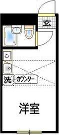 ベルピア辻堂第2(ワンルーム/1階)の間取り写真