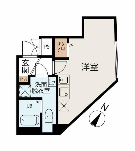 DENENCHOFU TERRACE(ワンルーム/4階)の間取り写真