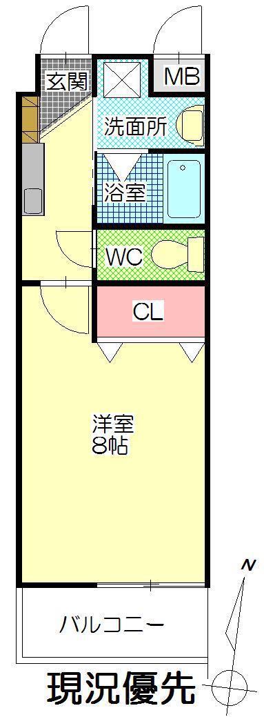 ベルフォート21(1K/2階)の間取り写真