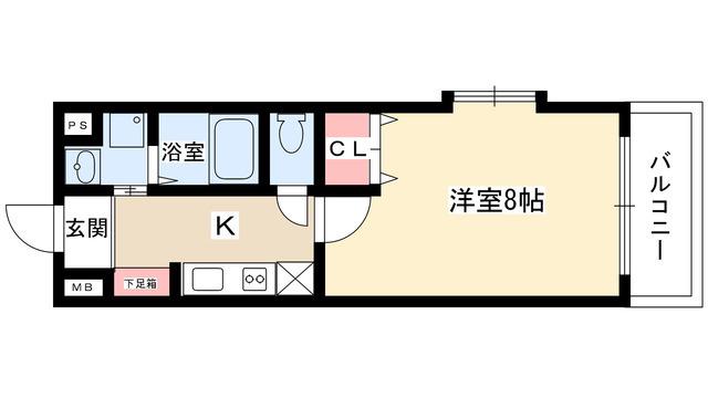 タウンライフ朝日が丘(1K/5階)の間取り写真