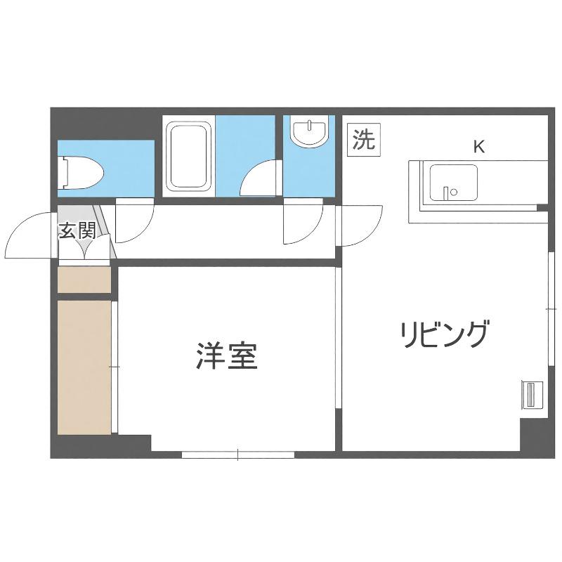 セレーナ南郷(1LDK/3階)の間取り写真