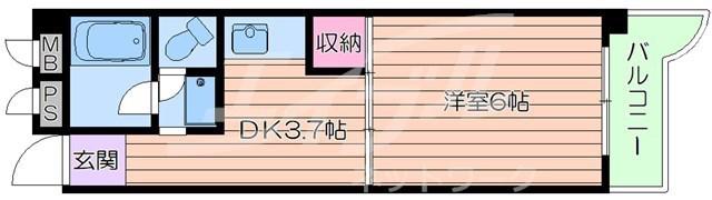 メゾン中井(1DK/3階)の間取り写真