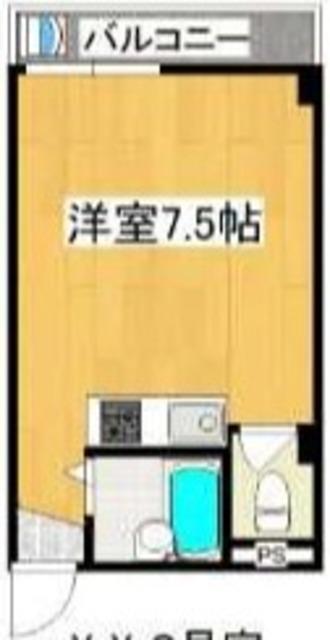 大産西新マンション(ワンルーム/5階)の間取り写真