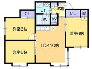 セピア弥生(3LDK/2階)の間取り写真