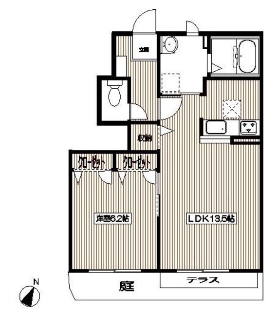 NEU STADT D(1LDK/1階)の間取り写真