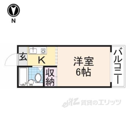 プレアール大峰元町(1K/3階)の間取り写真