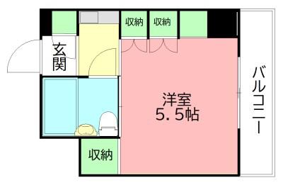第12明智ビル(1K/2階)の間取り写真