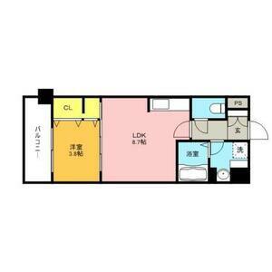 スタンドリバーしののめ(1LDK/3階)の間取り写真