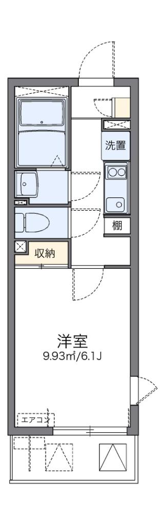 レオネクストラ メイジュ天神橋(1K/2階)の間取り写真