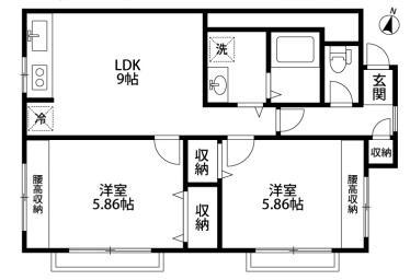 エッセナリオ(2LDK/3階)の間取り写真